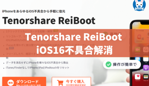 iOS16 アップデートでエラーが発生した時の対処法【Tenorshare ReiBoot レビュー】